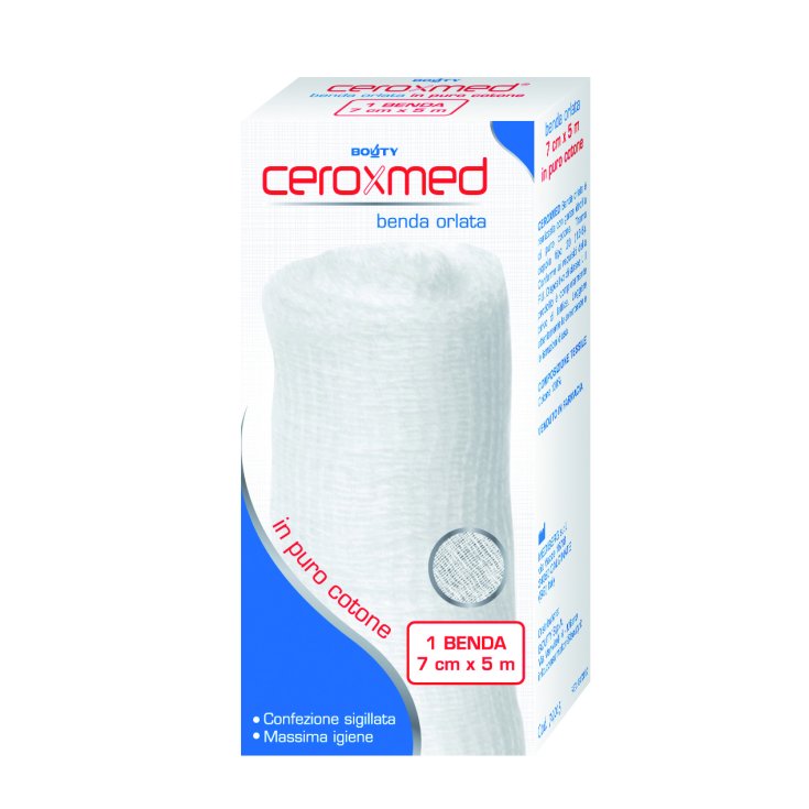 Ceroxmed Hemmed Bandage IBSA 7cmx5m