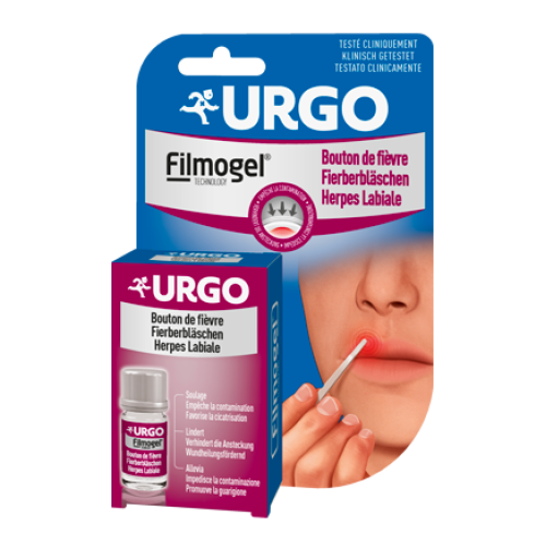 URGO COLD SORE FILMOGEL 3ml Herpes febrilis treatment. Relieves itching,  burning