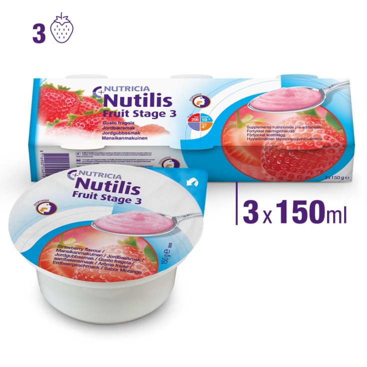 Nutilis Fruit Stage3 Strawberry Nutricia 3x150g