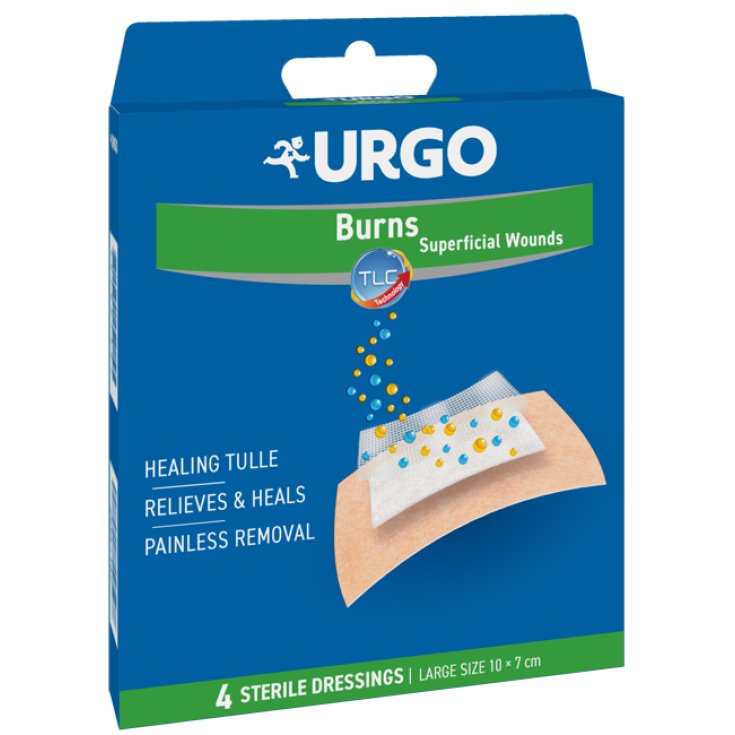 Urgo Burns And Superficial Wounds Sterile Plaster 100x70cm 4 Pieces