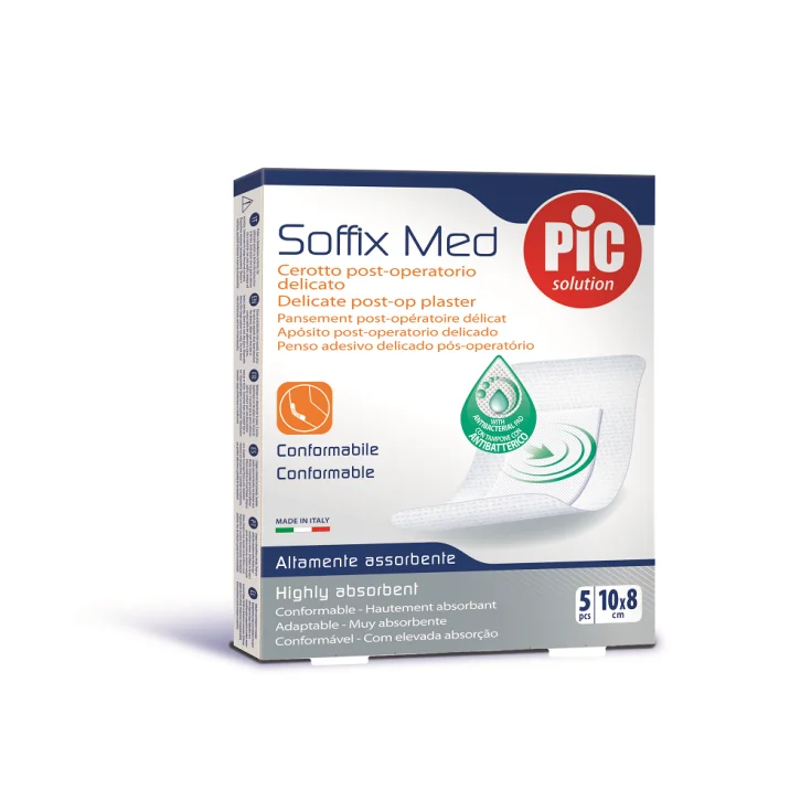 Pic Soffix Med Antibacterial Patch 10x8 5 Pieces