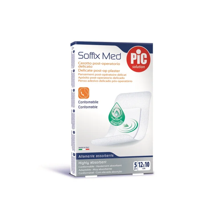 Pic Soffix Med Anti Bacterial Patches 10x12 5 Pieces