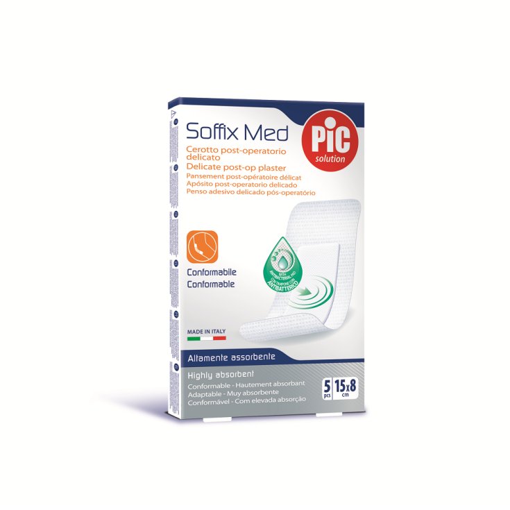 Pic Soffix Med Post-operative Antibacterial Patch 15x8cm 5 Pieces