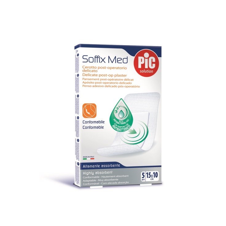 Pic Soffix Med 10x15 Antibacterial Patch 5 Pieces