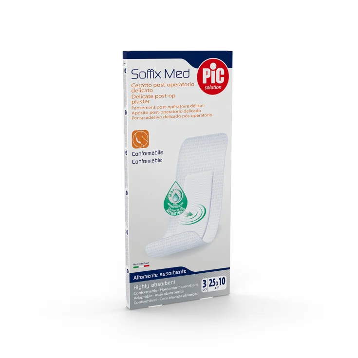 Pic Soffix Med Sterile Patches 25x10cm 3 Pieces