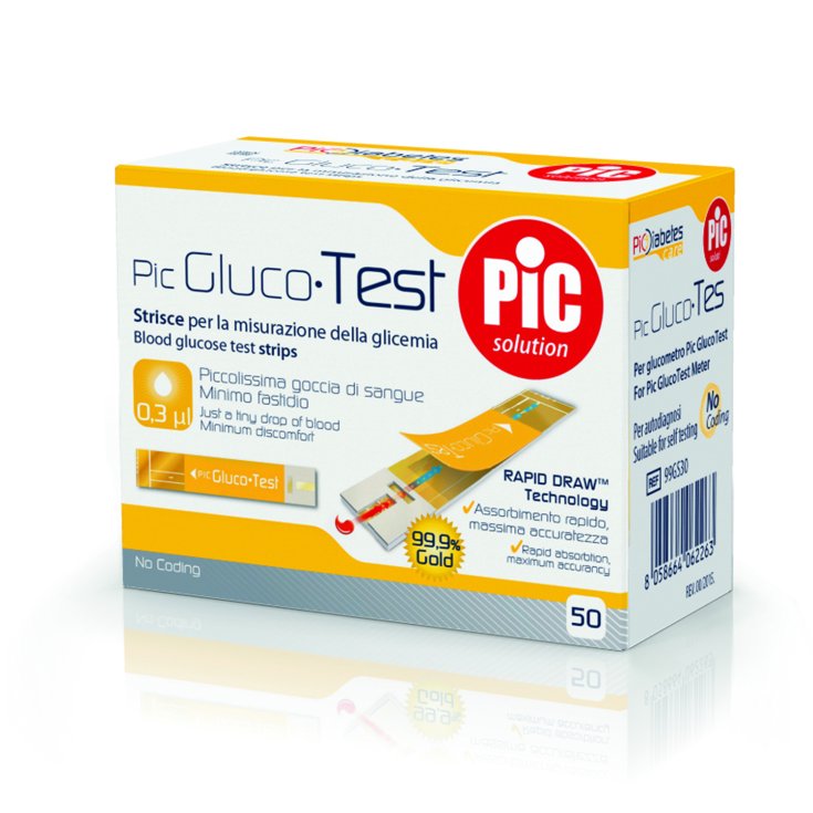 Pic Glucotest Strips For Measurement 50 Pieces