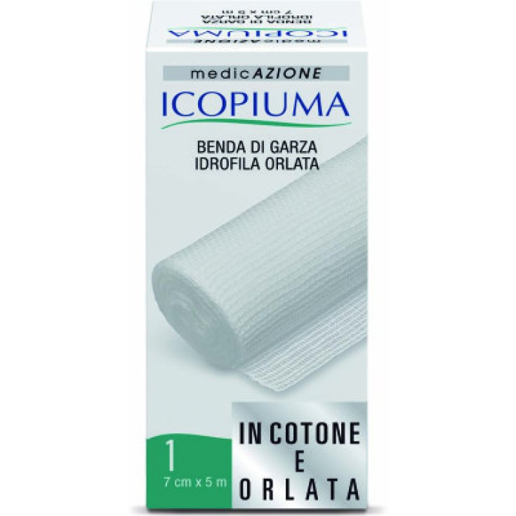 Icopiuma Bandage Of Gauze Hemmed 5x7cm