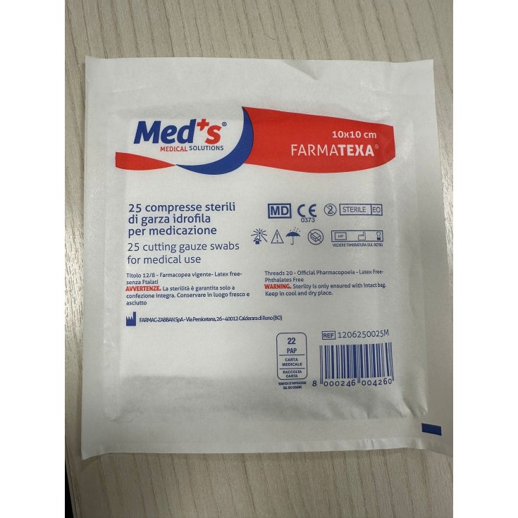 Gauze Meds 12/8 10x10cm 25pcs