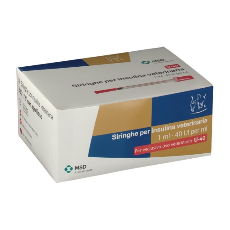 Msd Veterinary Insulin Syringe 40ui / ml 30 Pieces