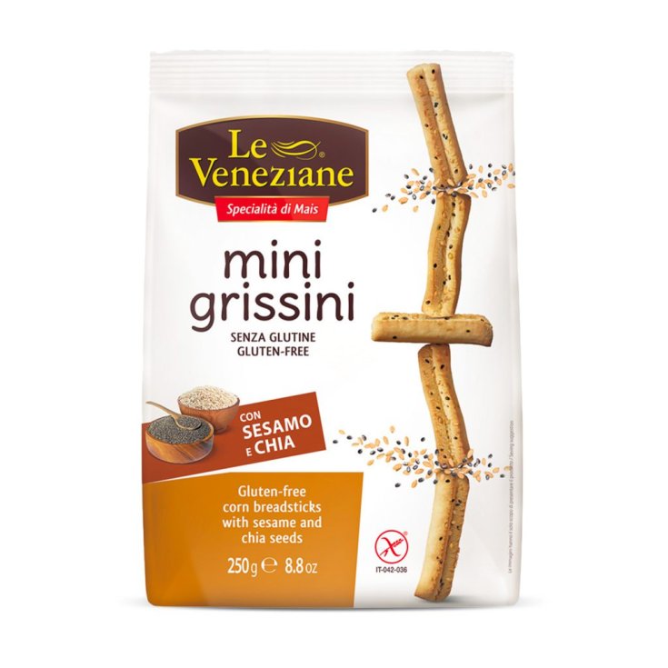 Le Veneziane Mini Breadsticks With Sesame And Chia Gluten Free 250g