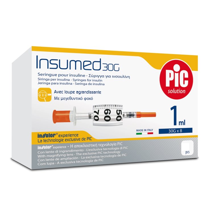 Pic Insumed Insulin Syringe Measure G27x1 / 2 1ml 100 Pieces