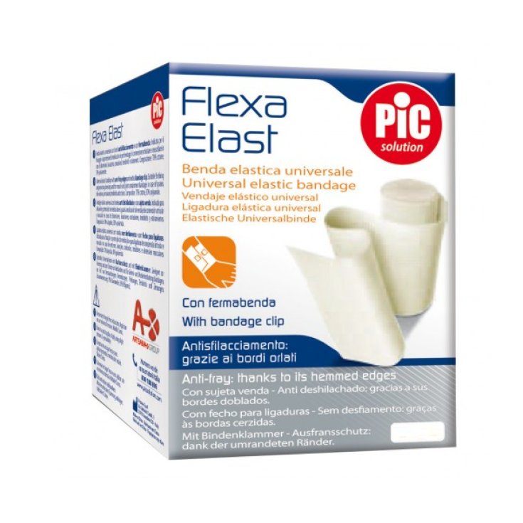 Pic Flexa Elast White Elastic Bandage Cm10x4,5m With Clasp