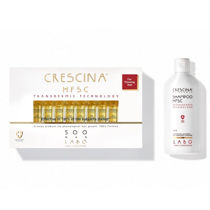 Labo Crescina HFSC Agenone Complete Treatment Dosage 500 Man Size 20 + 20 Ampoules