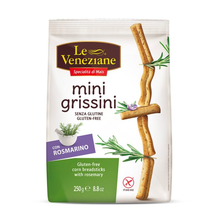 Le Veneziane Mini Breadsticks With Rosemary Gluten Free 250g