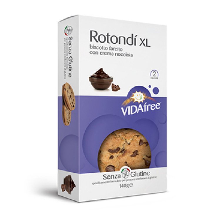 Vidafree Rotondì XL with Hazelnut Cream Gluten Free Biscuits 140g