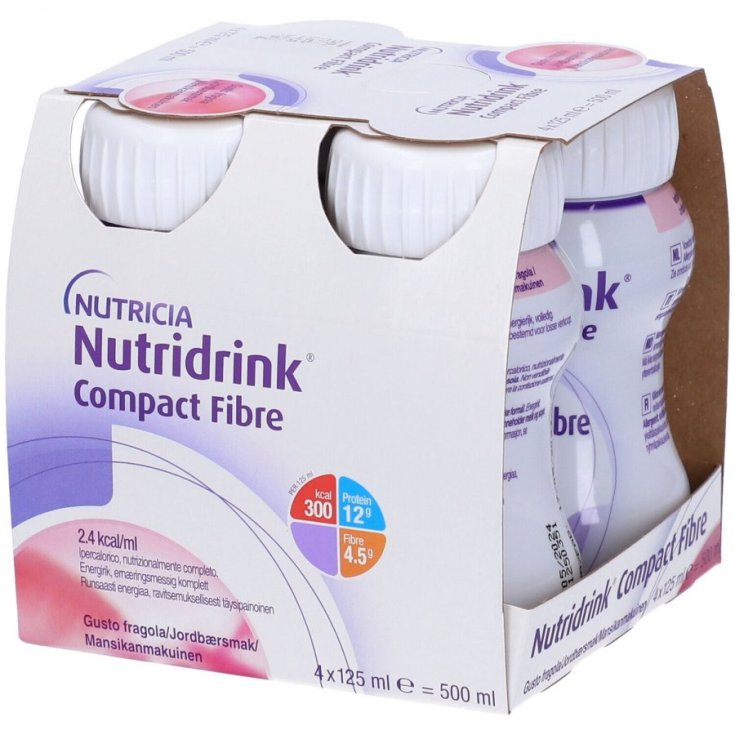 Nutridrink Compact Fiber Strawberry Nutricia 4x125ml