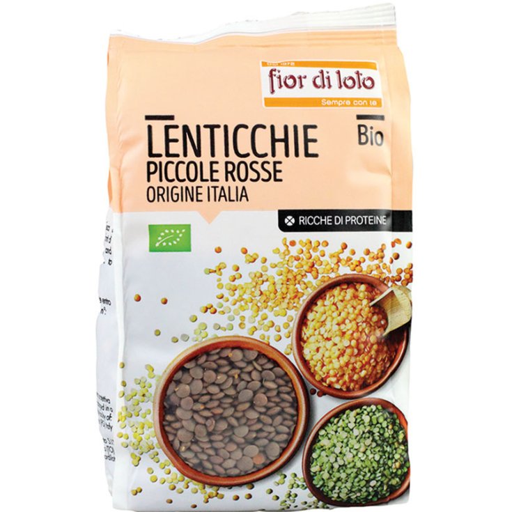 Fior Di Loto Small Red Lentils Italy Organic 400g