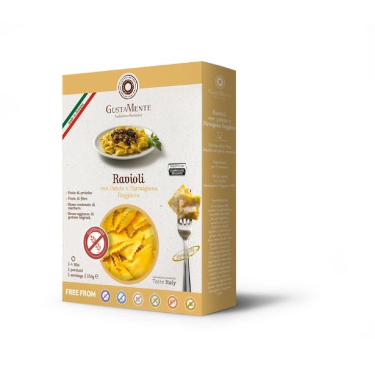 GustaMente Ravioli Potatoes Parmigiano Reggiano Gluten Free 250g