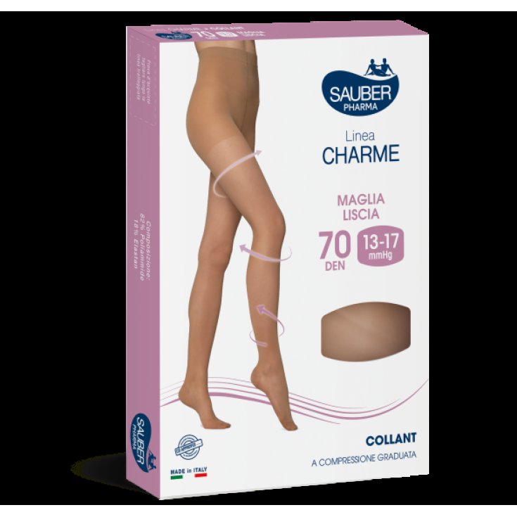 Sauber Pharma Classic Line Tights 70Den Smooth Mesh Beige Color Size 2