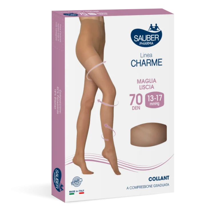 Sauber Pharma Classic Line Tights 70Den Smooth Mesh Beige Color Size 5