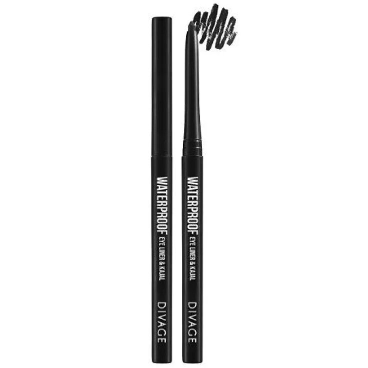 Divage Waterproof Eyeliner & Kajal 1 Intense Black
