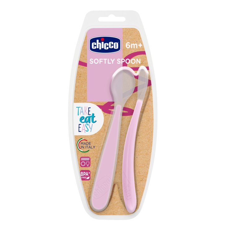 Soft Silicone Spoon 6m + Baby Chicco® 2 Pieces