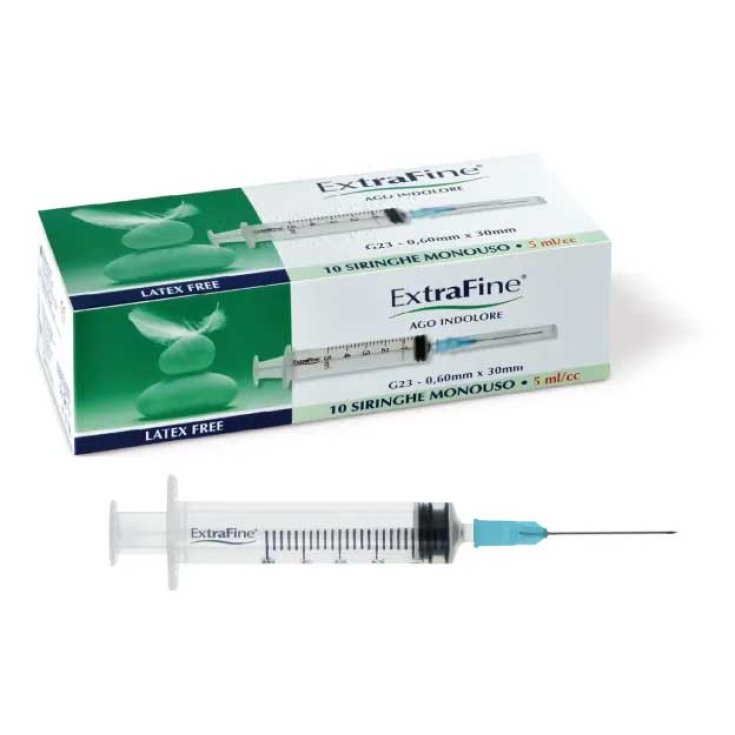 Desa Pharma ExtraFine Hypodermic Syringe 5cc G23 0,60x30 Pack of 10 Syringes