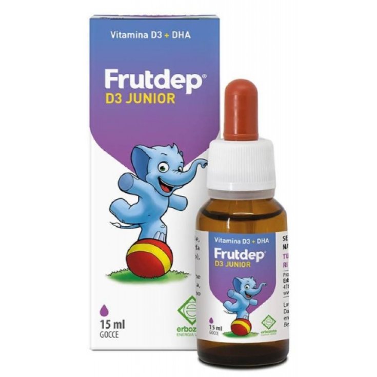 Erbozeta Frutdep D3 Junior Drops Food Supplement 15ml