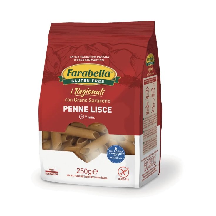 Pasta With Buckwheat Penne Lisce Farabella 250g