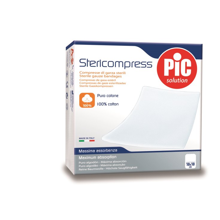 Pic Sterilcompress Gauze 10x10cm 50 Pieces With Punch