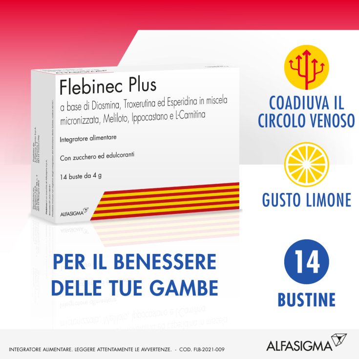 Flebinec Plus Alfasigma 14 Envelopes