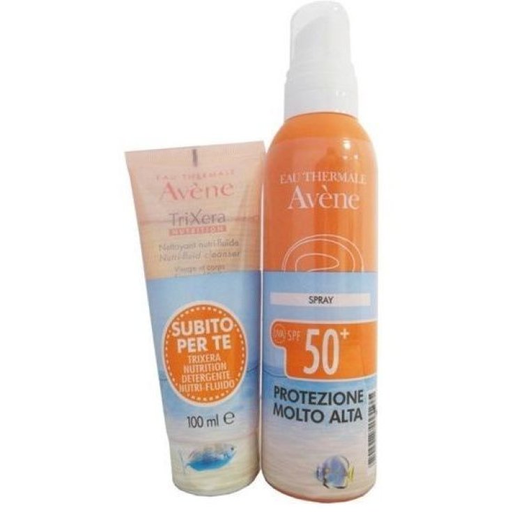 Solar SPF50 + Avène Spray 200ml With Tribute TriXera Cleanser