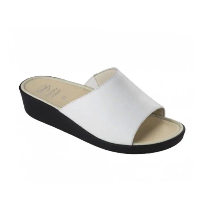 Scholl Loira Women's Slipper Memory Cushion Footbed Color White Size 38