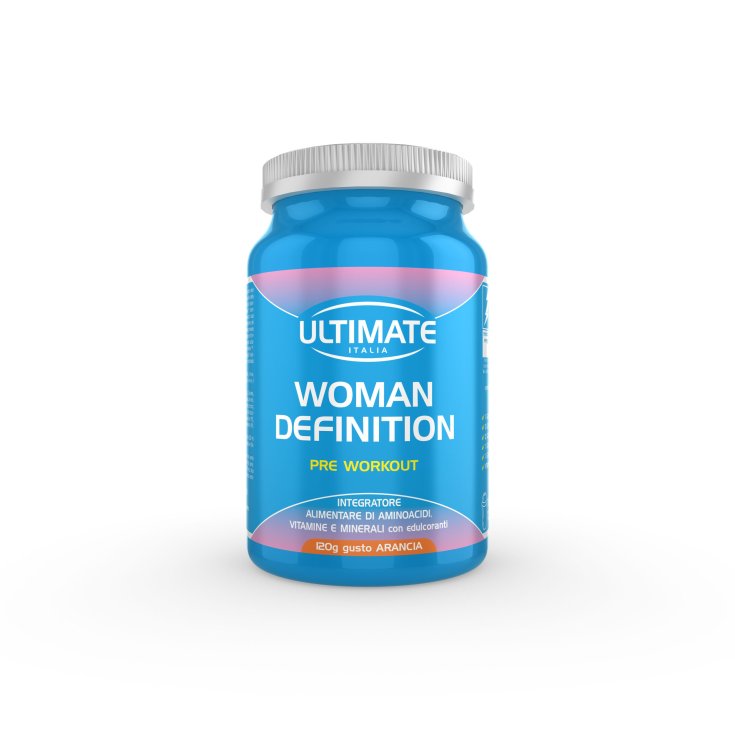 Ultimate Woman Definition Pre Workout Food Supplement Orange Taste 120g