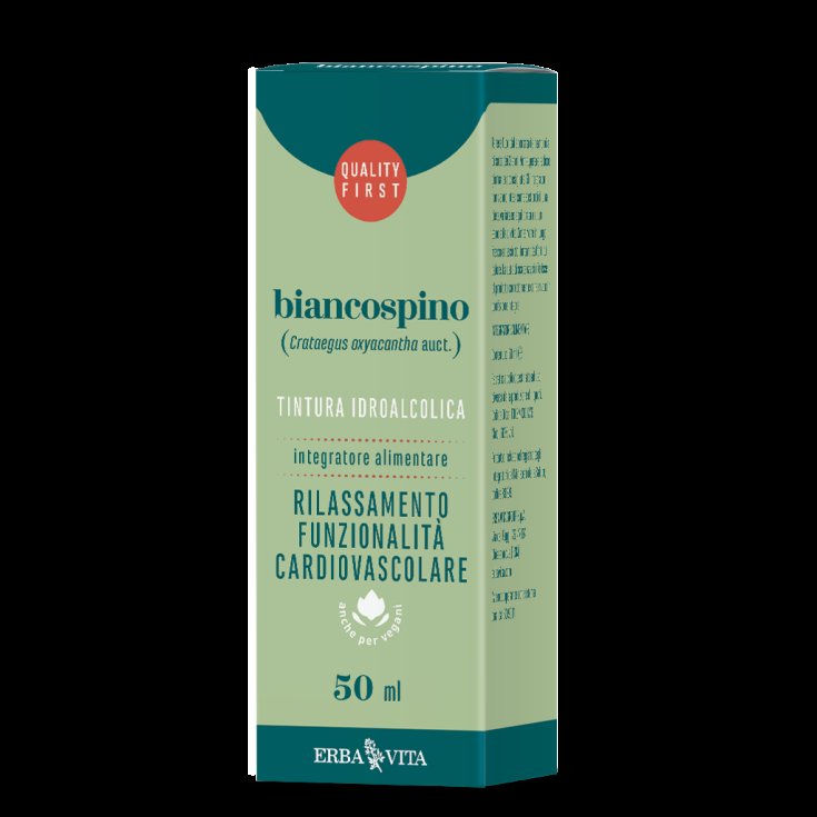 ErbaVita Hydroalcoholic Tincture Hawthorn Food Supplement 50ml