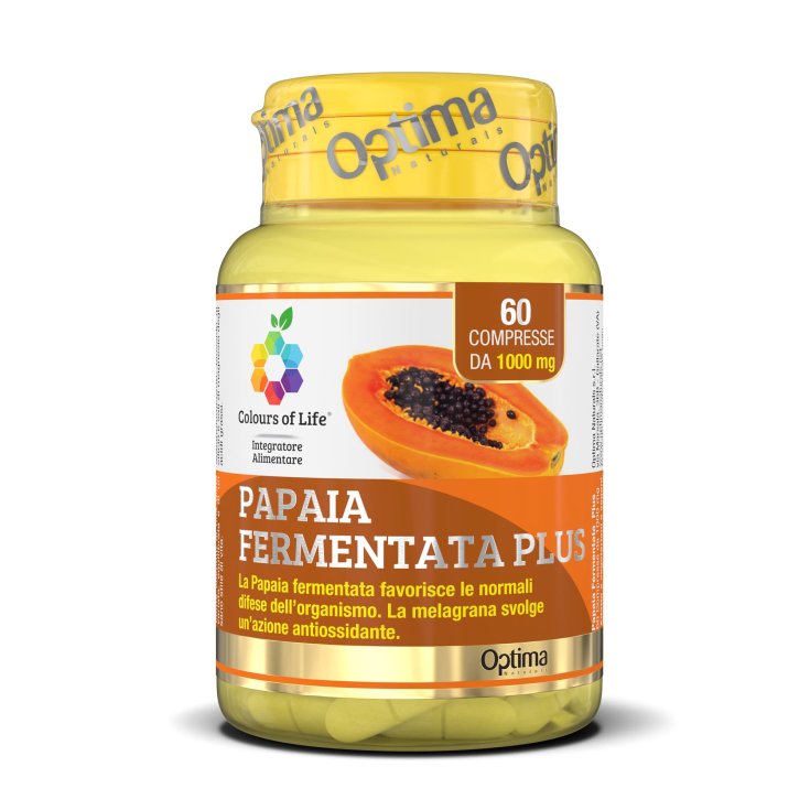 Papaya Plus With Pomegranate Extract Colors Of Life® Optima Naturals 60 Tablets