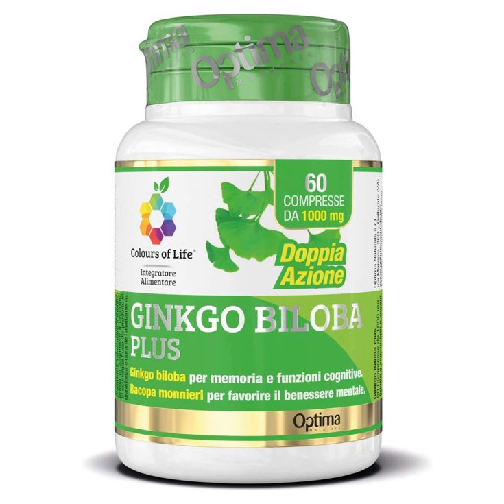 Ginkgo Biloba Plus Colors Of Life® Optima Naturals 60 Tablets