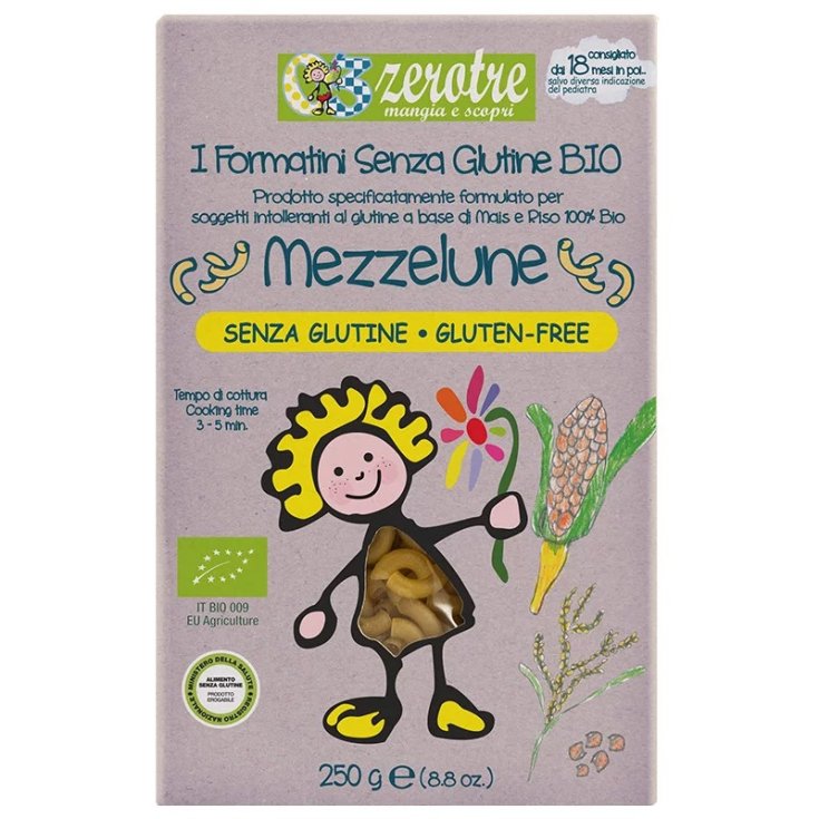 Rustichella D'Abruzzo Line Zerotre Mezzelune Corn And Rice Bio 250g