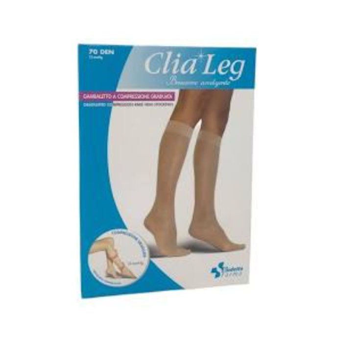 Budetta Pharma Clialeg Knee-highs 70Den With Open Toe Color Playa Size 3