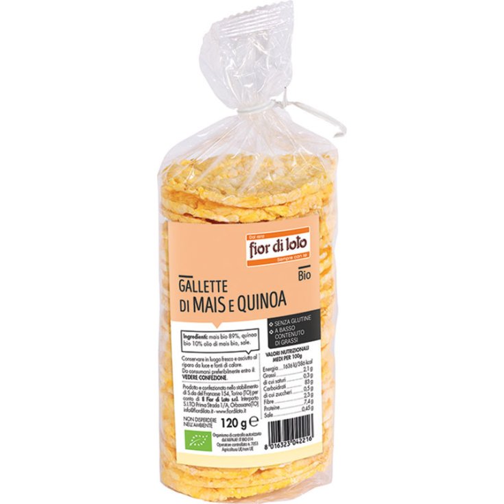 Fior di Loto Gallette Corn And Quinoa 120g