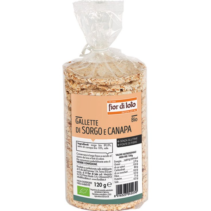 Fior di Loto Organic Sorghum And Hemp Cakes 120g