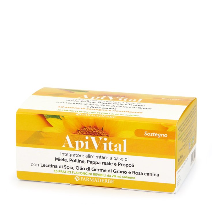 Farmaderbe Apivital Food Supplement 15 Vials Of 20ml