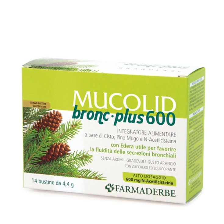 Mucolid Bronc 600 Plus Food Supplement 14 Sachets