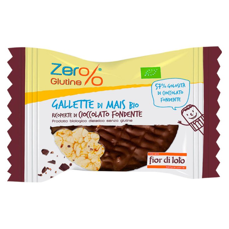 Fior Di Loto Corn Cakes Covered With Organic Dark Chocolate 32g