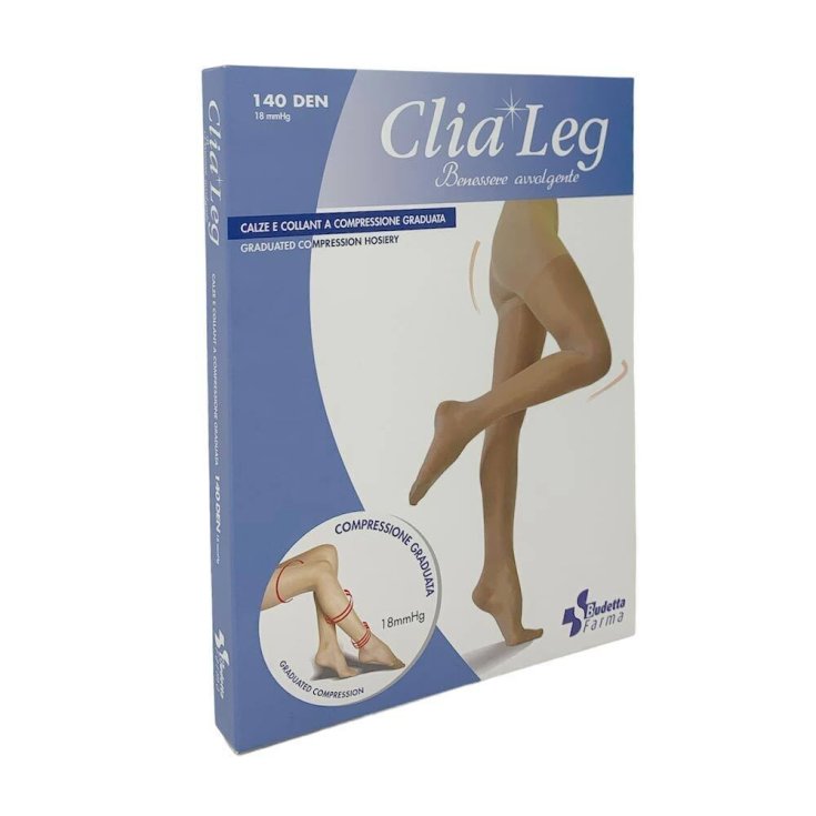 CliaLeg Medical Stocking 140 DEN Open Toe Stay Ups Color Playa Size 4