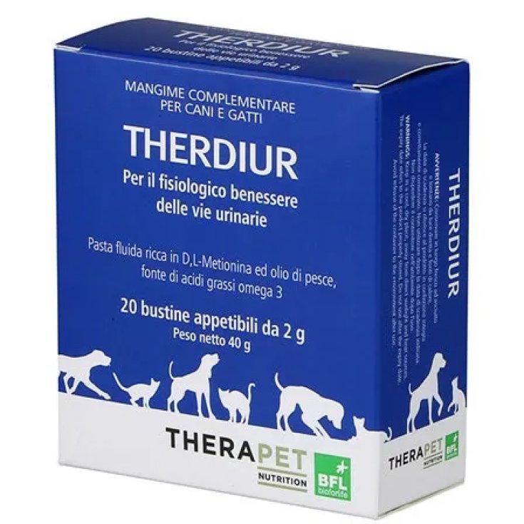 Bioforlife Therapet Nutrition TheraDiur Food Supplement For Animals 20 Sachets Of 2g