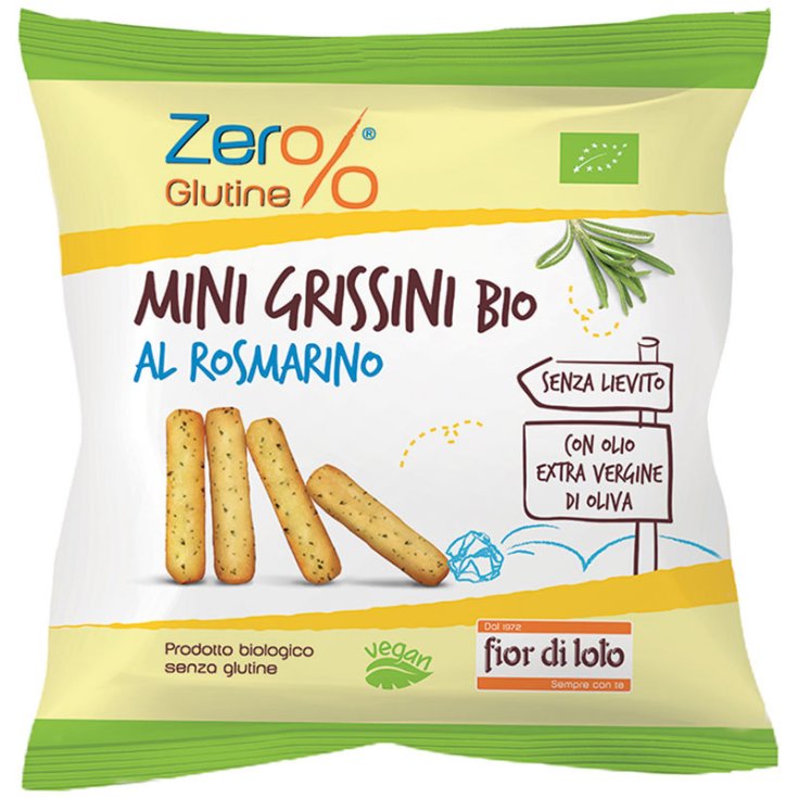 Fior Di Loto Organic Mini Breadsticks With Rosemary Gluten Free 30g