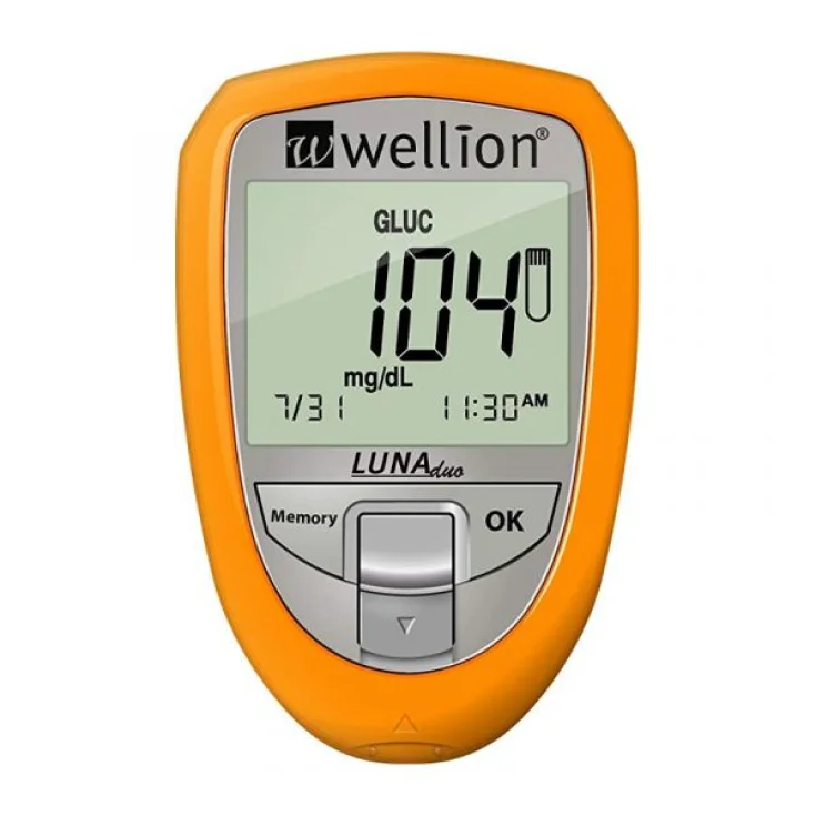 Wellion Luna Duo Glucose Meter Yellow Color
