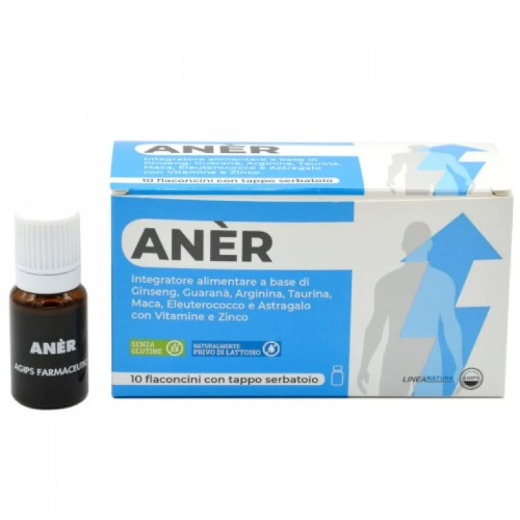 Agips Farmaceutici Anèr Food Supplement 10 Vials 12ml