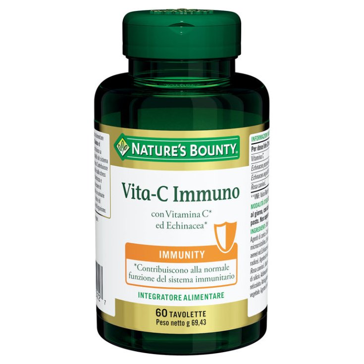 Nature's Bounty Vita C Immuno Food Supplement 60 Tablets